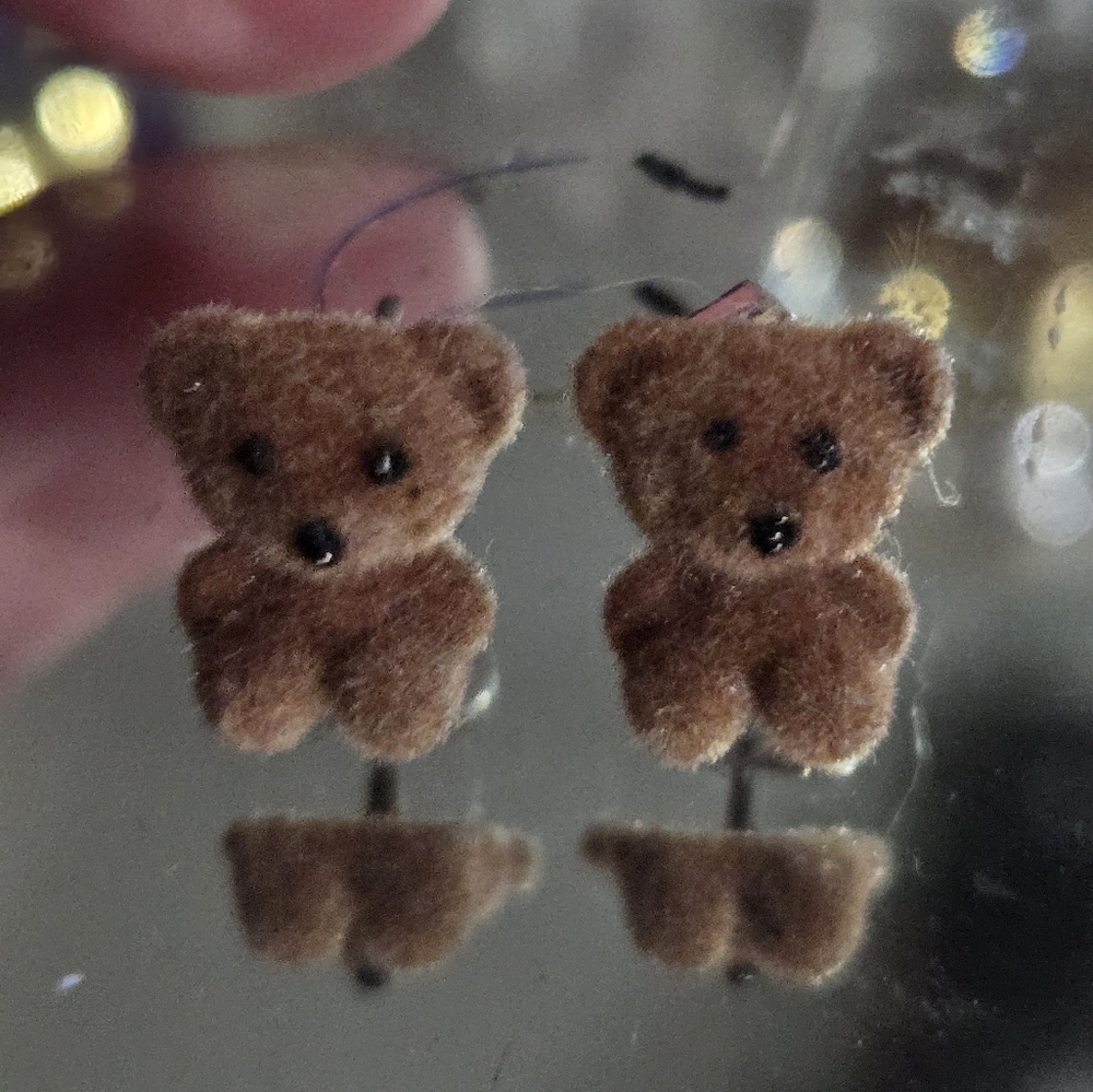 Teddy bear earrings